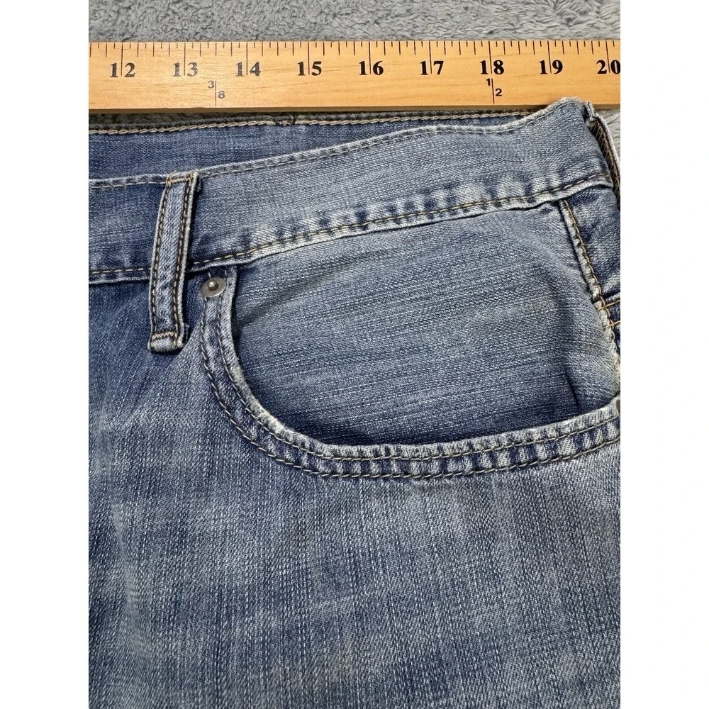 Levis 569 Jeans Men 38x30 Blue Loose‎ Baggy Straight Whisker Distress Denim